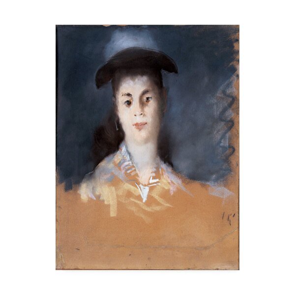 Manet 'Woman Wearing a Hat' Canvas Art, 24x32, Trademark Fine Art, Mfr#: AA01766-C2432GG